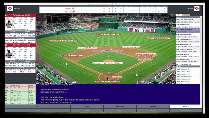 Скриншот 1 к игре Digital Diamond Baseball V8