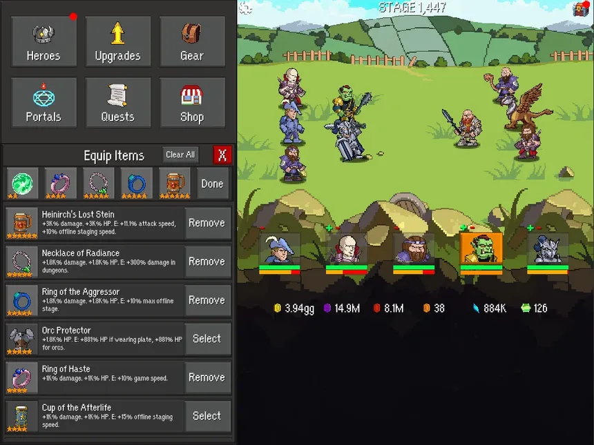 Скриншот 1 к игре Idle Guardians