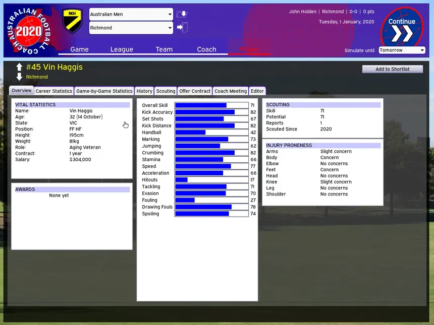 Скриншот 5 к игре Australian Football Coach 2020