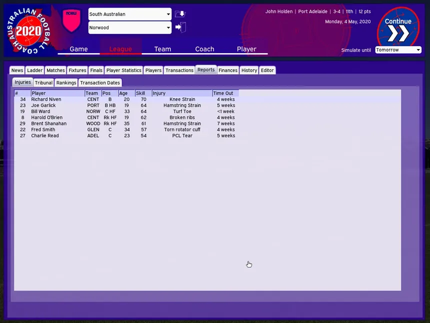 Скриншот 7 к игре Australian Football Coach 2020