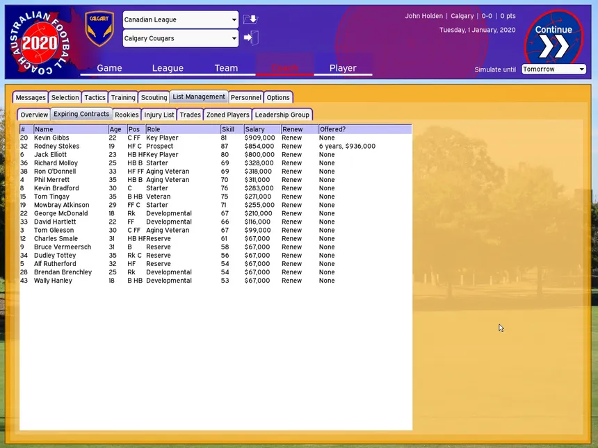 Скриншот 8 к игре Australian Football Coach 2020