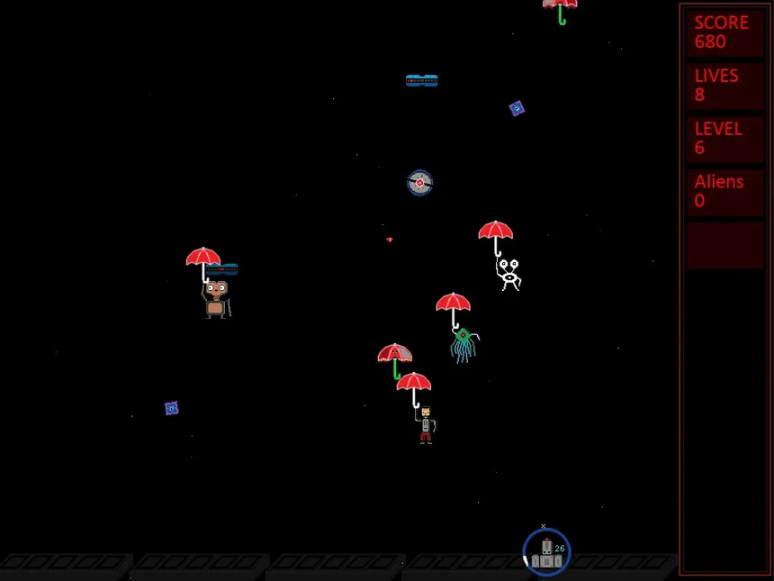 Скриншот 1 к игре Aliens and Umbrellas
