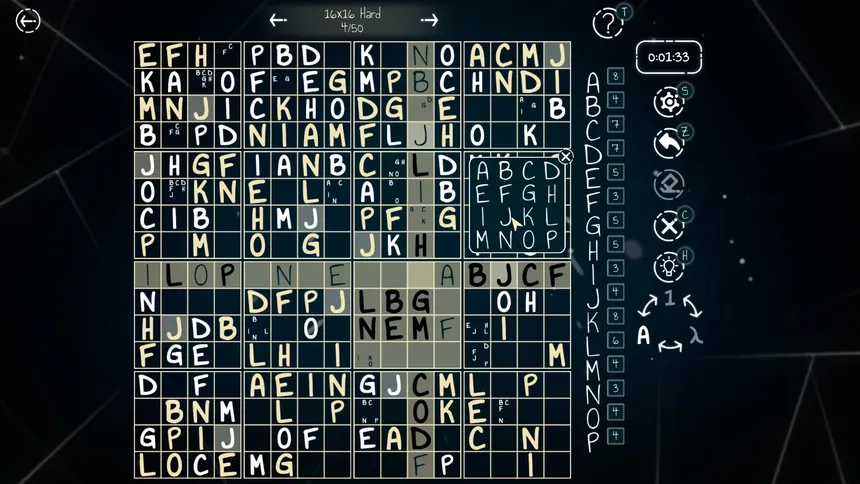 Скриншот 2 к игре Sudoku 9X16X25