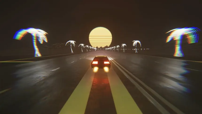 Скриншот 1 к игре Vaporwave Drift