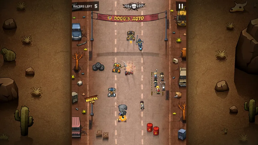 Скриншот 1 к игре Rude Racers: 2D Combat Racing