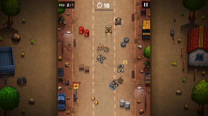 Скриншот 3 к игре Rude Racers: 2D Combat Racing