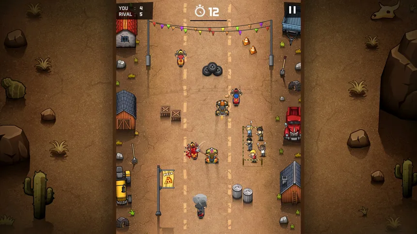 Скриншот 4 к игре Rude Racers: 2D Combat Racing