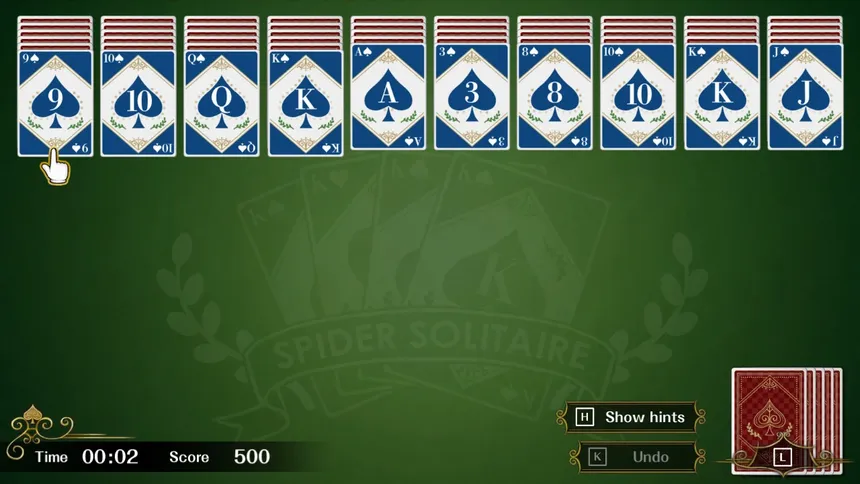 Скриншот 2 к игре Spider Solitaire F