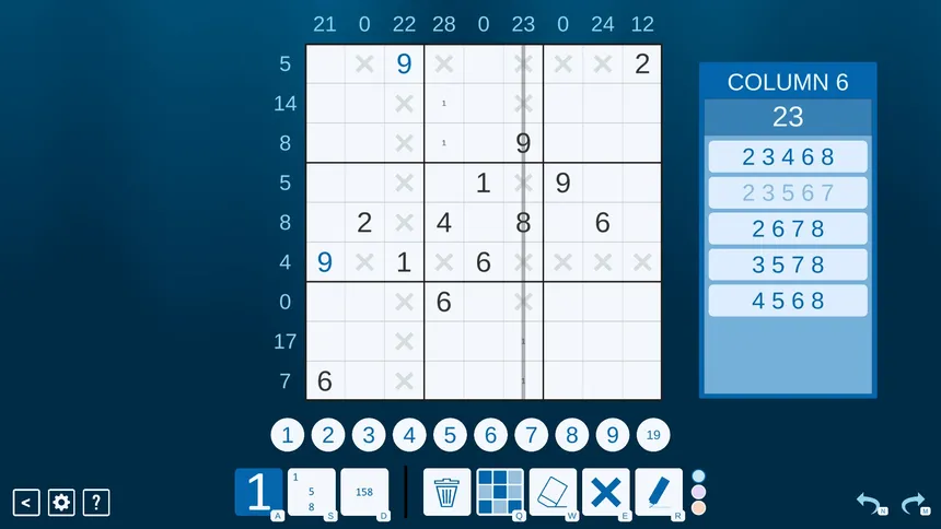 Скриншот 1 к игре Sandwich Sudoku