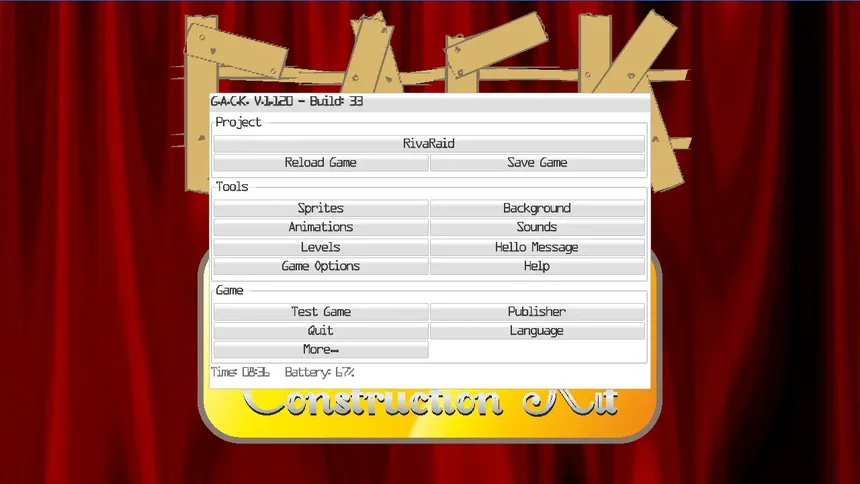 Скриншот 5 к игре G.A.C.K. - Gaming App Construction Kit