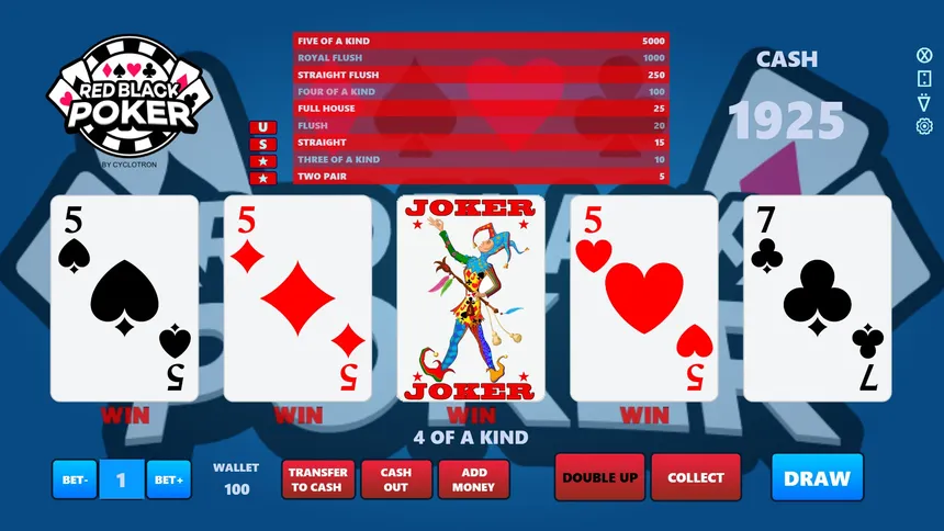 Скриншот 5 к игре Red Black Poker