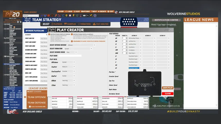 Скриншот 2 к игре Draft Day Sports: Pro Football 2020