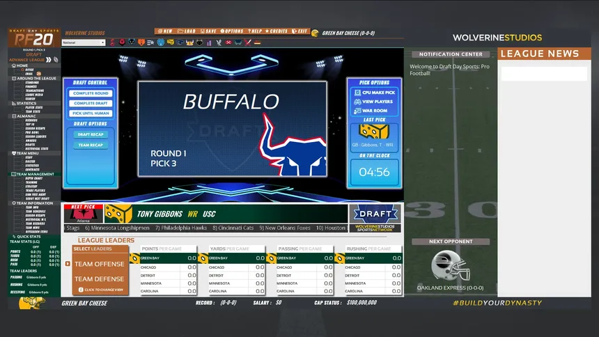 Скриншот 3 к игре Draft Day Sports: Pro Football 2020