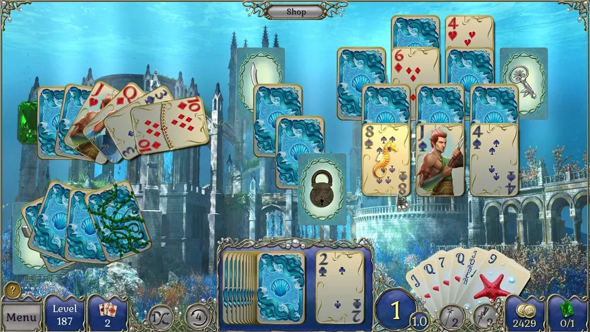 Скриншот 2 к игре Jewel Match Atlantis Solitaire - Collector's Edition