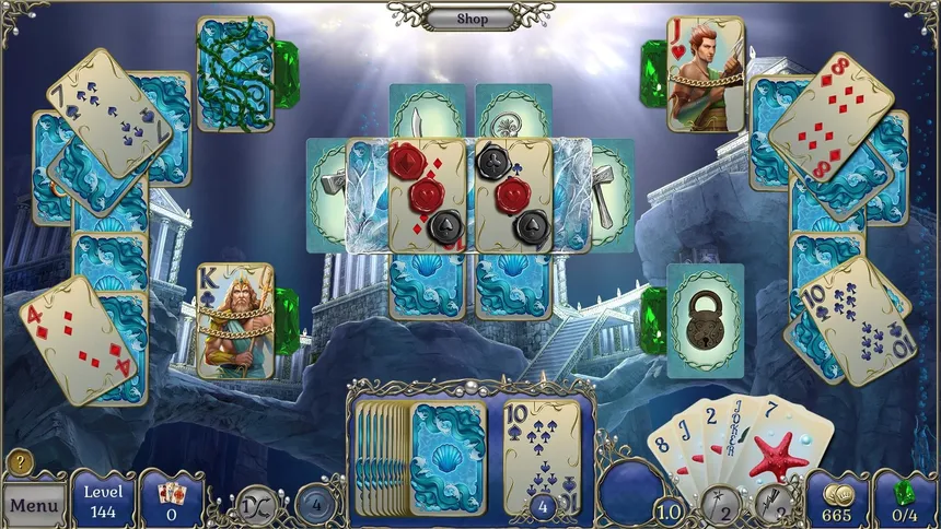 Скриншот 4 к игре Jewel Match Atlantis Solitaire - Collector's Edition