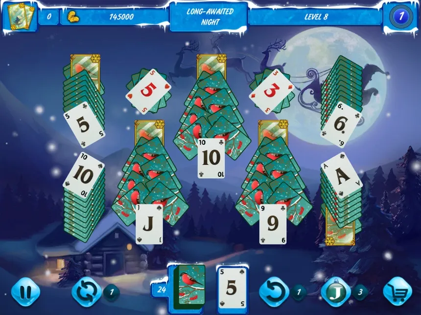Скриншот 1 к игре Solitaire Jack Frost Winter Adventures