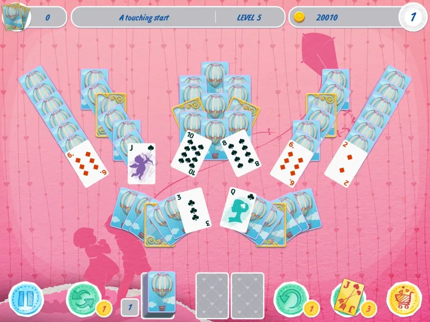Скриншот 1 к игре Solitaire Match 2 Cards. Valentine's Day