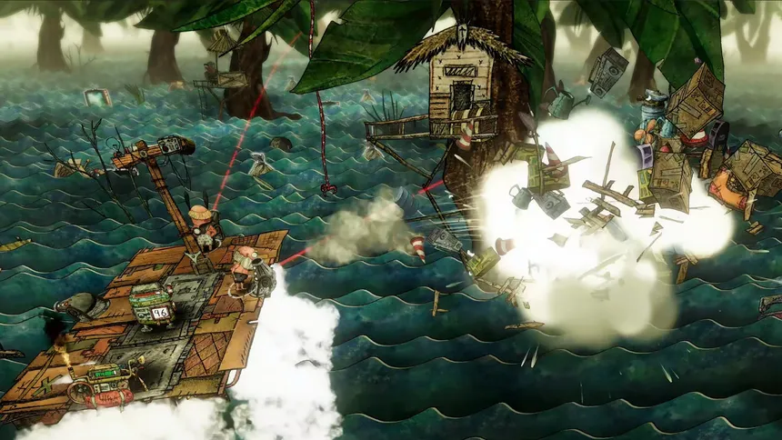 Скриншот 2 к игре Trash Sailors: Co-Op Trash Raft Simulator