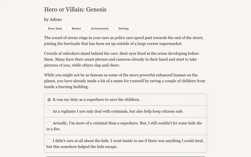 Скриншот 5 к игре Hero or Villain: Genesis