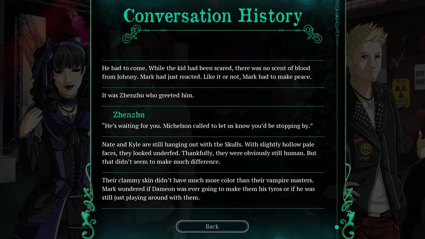 Скриншот 8 к игре Twice Reborn: a vampire visual novel
