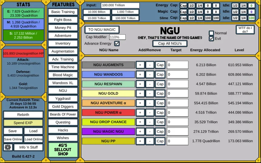 Скриншот 7 к игре NGU IDLE