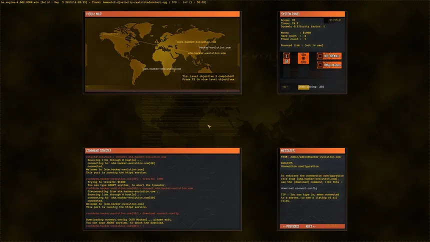 Скриншот 4 к игре Hacker Evolution - 2019 HD remaster