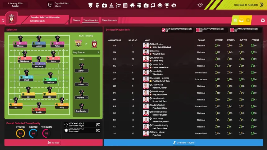 Скриншот 2 к игре Rugby League Team Manager 3