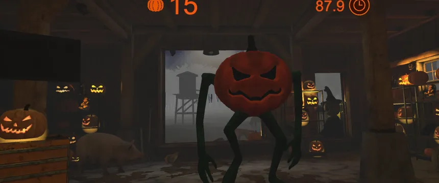 Скриншот 1 к игре Halloween Pumpkin Smasher VR