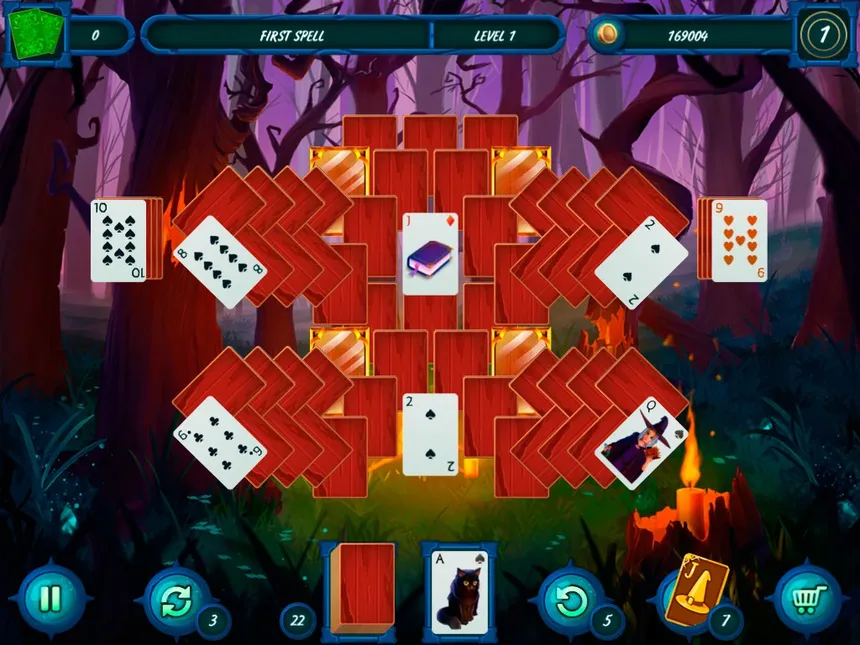 Скриншот 5 к игре Fairytale Solitaire. Witch Charms