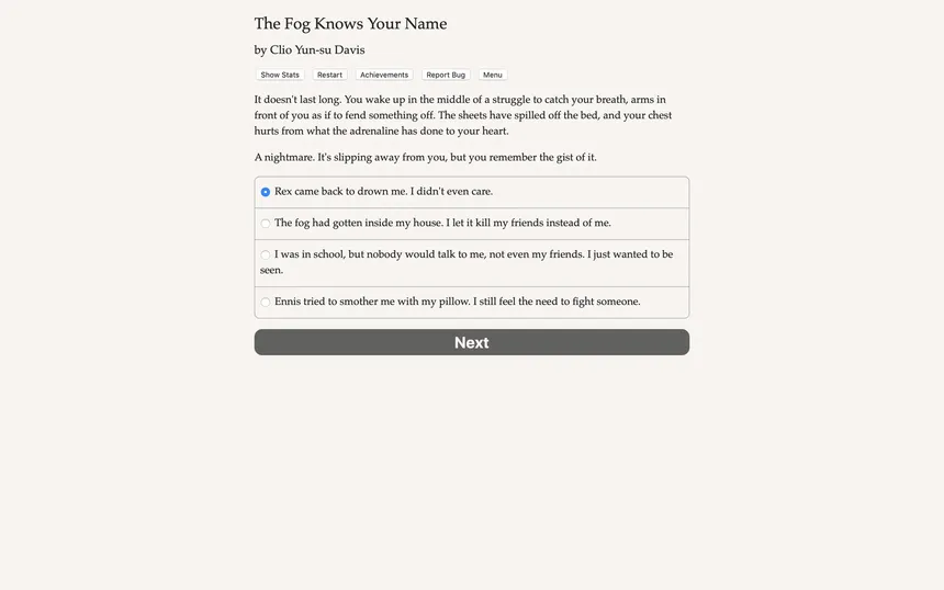 Скриншот 1 к игре The Fog Knows Your Name