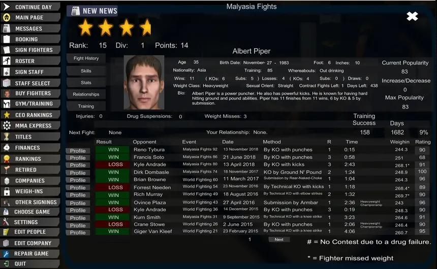 Скриншот 1 к игре MMA President