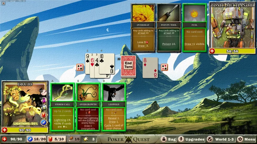 Скриншот 1 к игре Poker Quest: Swords and Spades