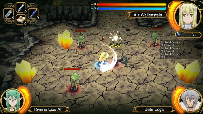 Скриншот 8 к игре Is It Wrong to Try to Pick Up Girls in a Dungeon? Infinite Combate