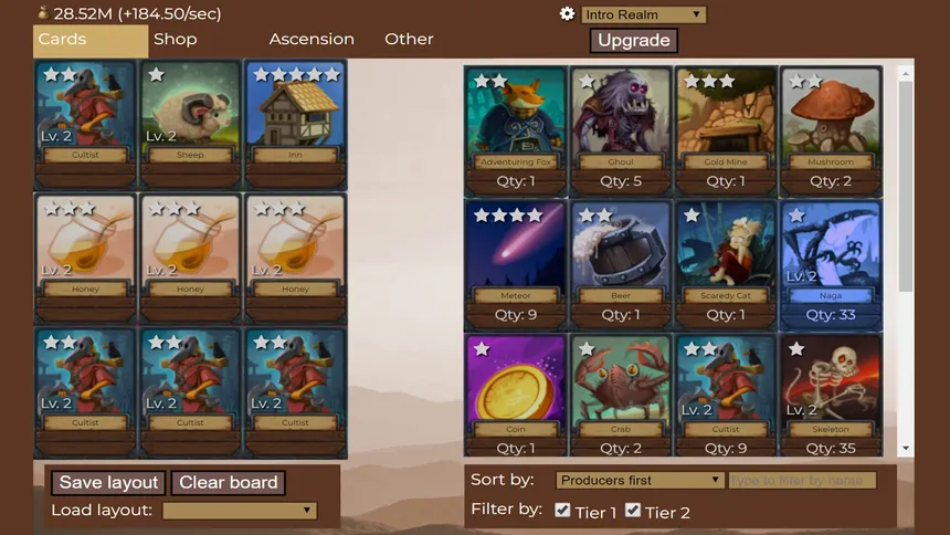 Скриншот 1 к игре Creature Card Idle