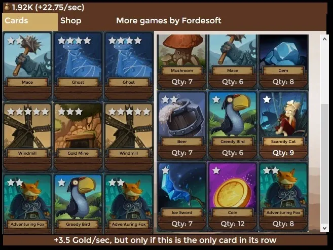 Скриншот 3 к игре Creature Card Idle