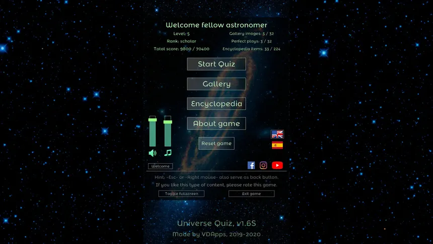 Скриншот 1 к игре Universe Quiz