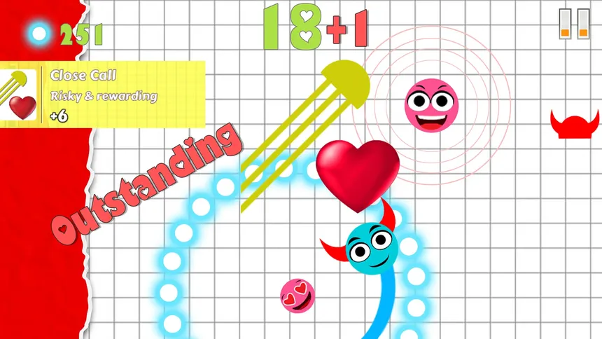 Скриншот 1 к игре Flirt Balls Race (Casual Racing Love Theme Valentine day Special )