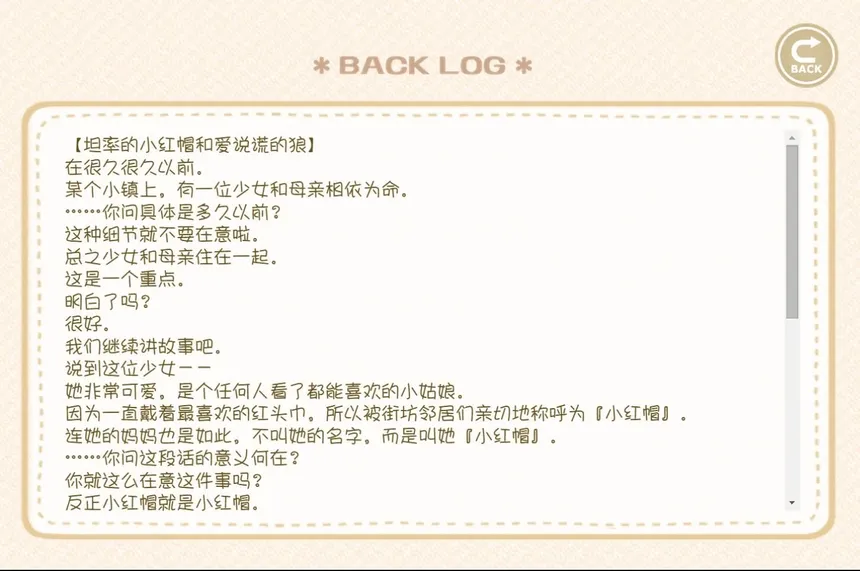 Скриншот 2 к игре 坦率的小红帽和爱说谎的狼