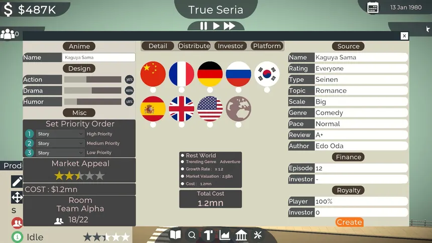 Скриншот 5 к игре Anime Studio Tycoon