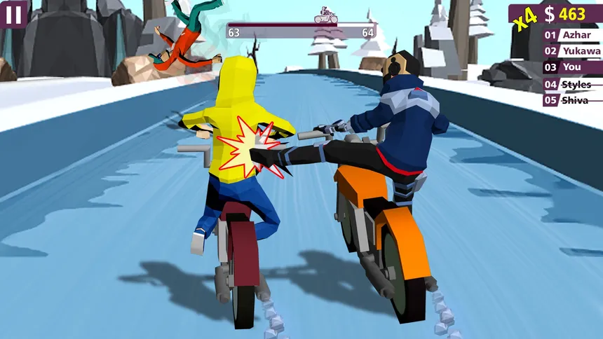 Скриншот 1 к игре Racing Bike Fight (Corona Virus Lockdown Special)
