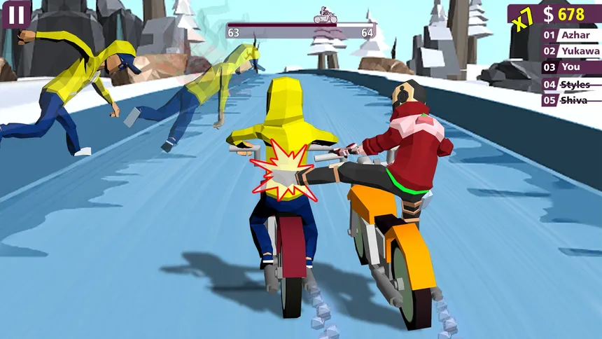 Скриншот 2 к игре Racing Bike Fight (Corona Virus Lockdown Special)