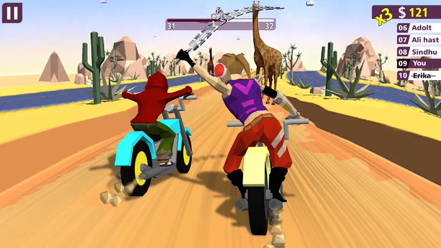Скриншот 3 к игре Racing Bike Fight (Corona Virus Lockdown Special)