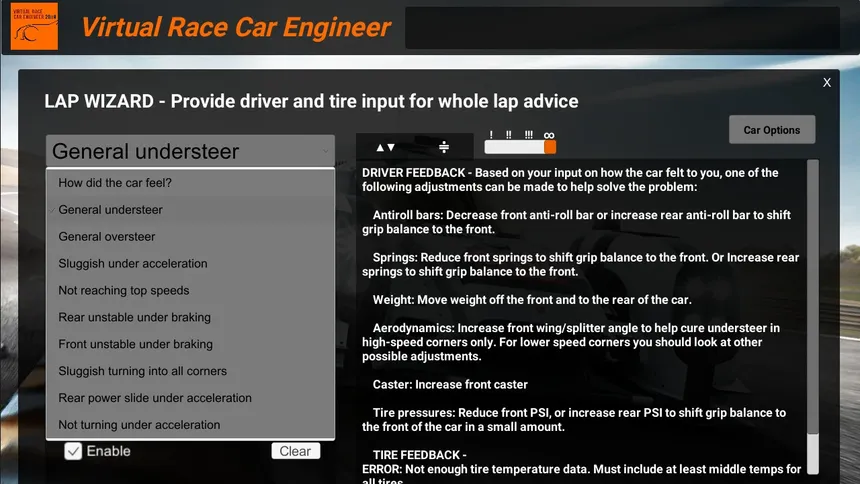 Скриншот 5 к игре Virtual Race Car Engineer 2020