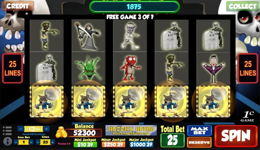 Скриншот 3 к игре Spooky Spins Remastered - Casino Slot Simulations