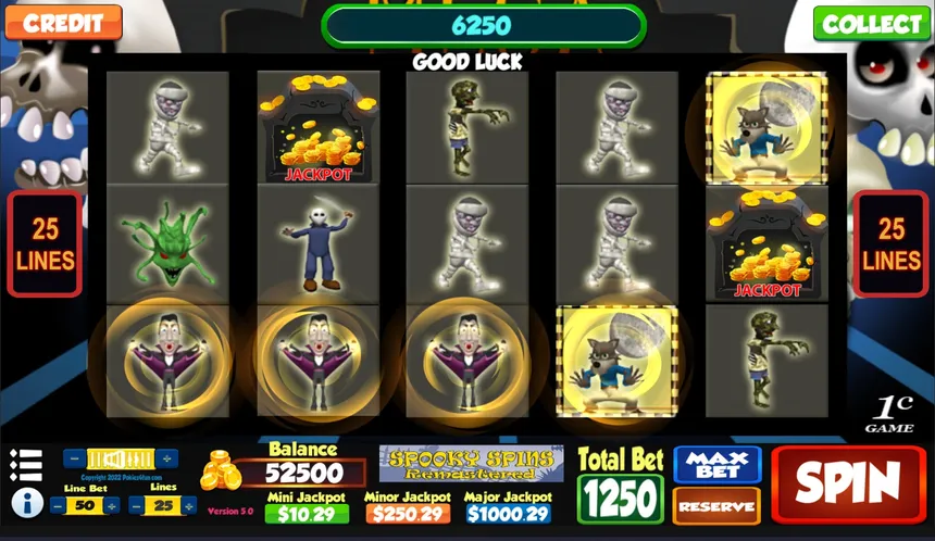 Скриншот 4 к игре Spooky Spins Remastered - Casino Slot Simulations