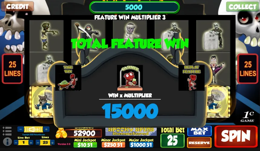 Скриншот 5 к игре Spooky Spins Remastered - Casino Slot Simulations