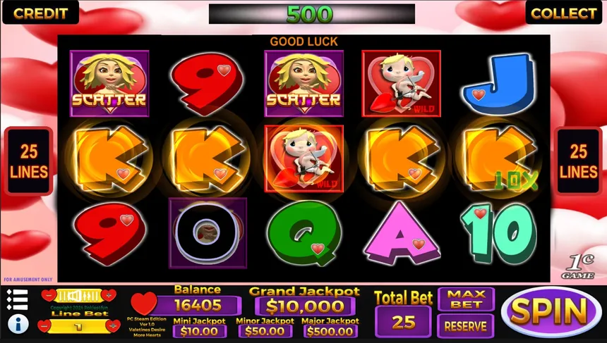 Скриншот 4 к игре Valentines Desire - Casino Slot Simulations