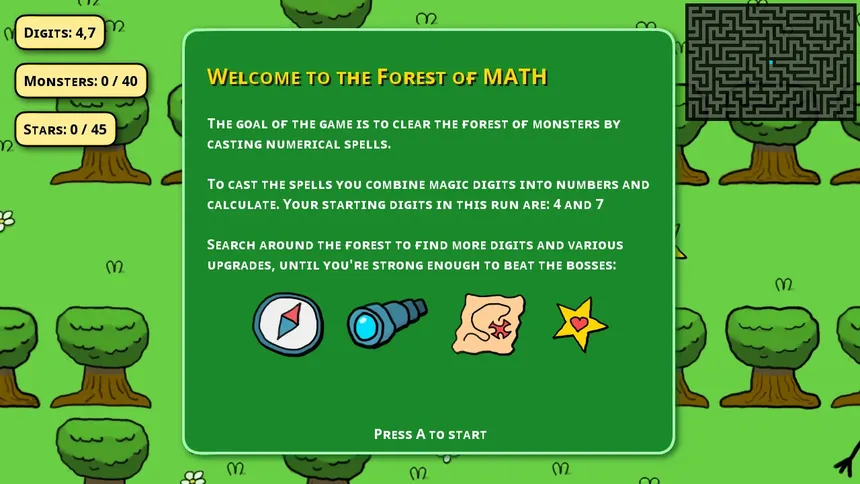 Скриншот 1 к игре Forest of MATH