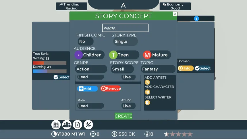 Скриншот 3 к игре Comic Book Tycoon