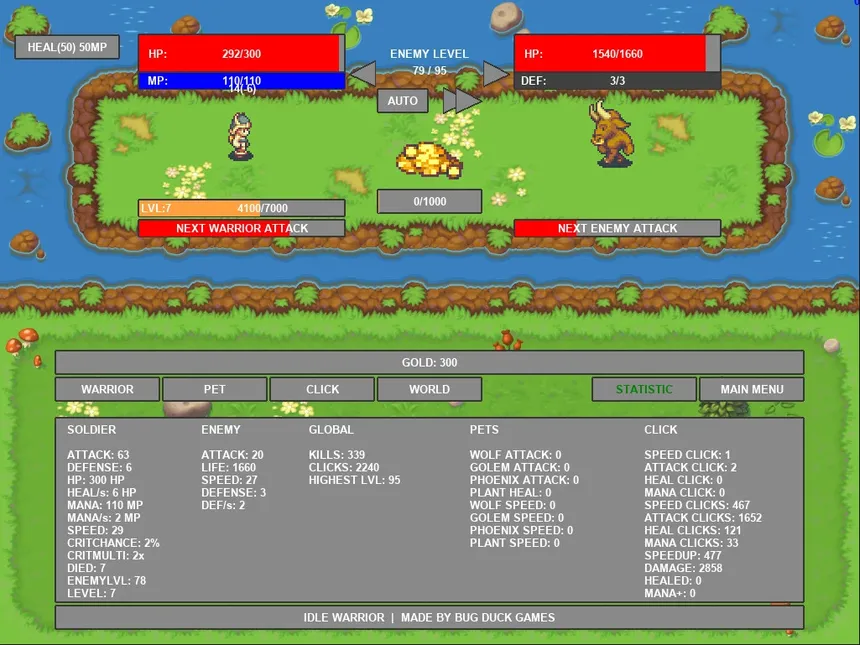Скриншот 1 к игре Idle Warrior